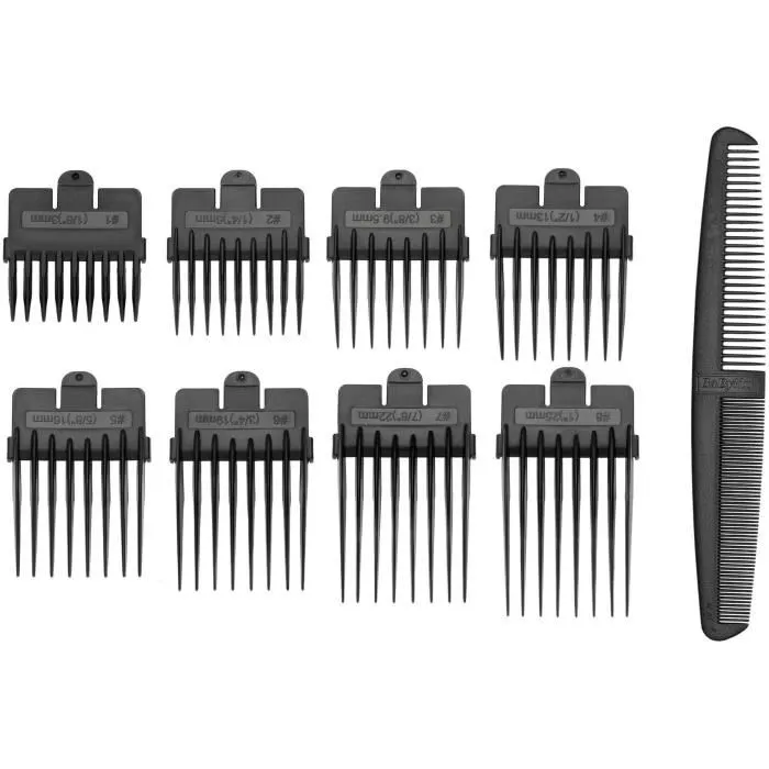 Babyliss E756E Cortapelos Eléctrico con Cable, Cuchillas XL de 45 mm, 9 Alturas de Corte, Limpieza Rápida, Negro