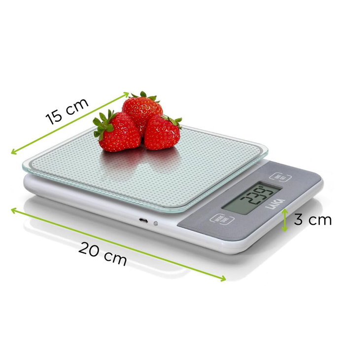 Laica Báscula de cocina electrónica KS1320 plata hasta 5kg Laica Báscula de cocina electrónica KS1320 plata hasta 5kg