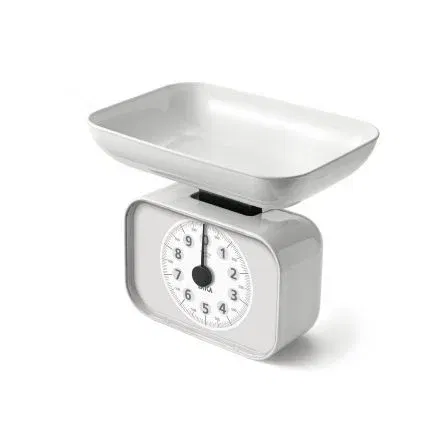 BÁSCULA MECÁNICA DE COCINA LAICA KS2001 BLANCA - HASTA 10KG - PRECISIÓN 50G - INCLUYE BOL