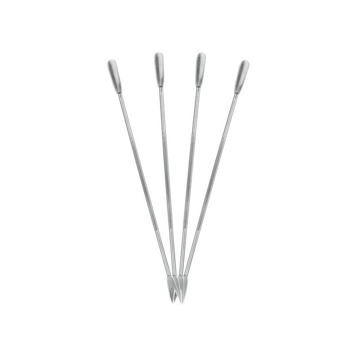 Metaltex Set de 4 Pinchos para Marisco 18 cm, Acero Inoxidable