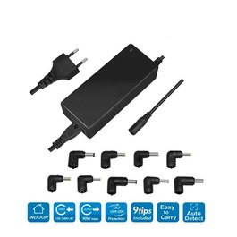 Logilink Alimentador Universal Portátil 90W con 9 Puntas Intercambiables para Ordenador Portátil
