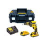 DeWalt DT7520 - Atornillador Brushless para Panel de Yeso 1/4' 18V, Kit con 2 Baterías Li-Ion 2.0Ah, Cargador, Portapuntas Magnético y Maletín TSTAK II
