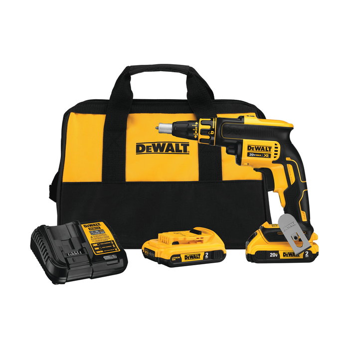 Dewalt Kit atornillador brushless para panel de yeso 18 V con 2 baterías 2,0 Ah