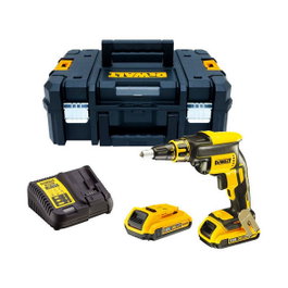 Dewalt Kit atornillador brushless para panel de yeso 18 V con 2 baterías 2,0 Ah