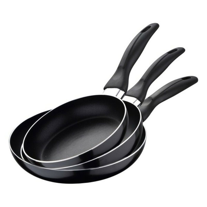 San Ignacio Set de 3 sartenes de aluminio prensado Navy Black (16/20/24 cm)