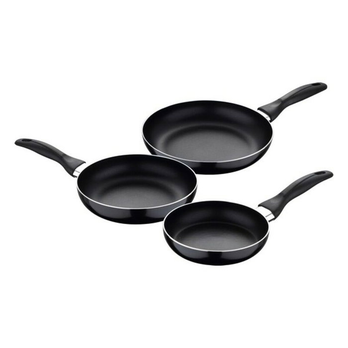 San Ignacio Set de 3 sartenes de aluminio prensado Navy Black (16/20/24 cm)