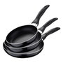 San Ignacio Set de 3 sartenes de aluminio prensado Navy Black (16/20/24 cm)