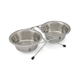 Nayeco Set Comederos Baltic de Acero Inoxidable 2x0.75L con Base Antideslizante - Para Perros y Gatos