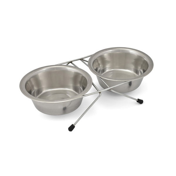 Nayeco Set de 2 Comederos de Acero Inoxidable de 0,75L Nayeco Set de 2 Comederos de Acero Inoxidable de 0,75L