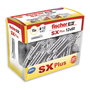 Fischer 553437 Taco SX Plus Ø12 x 60 mm Caja 15 Unidades - Nailon, 4 Vías de Expansión, Fijación Segura