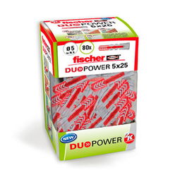 Fischer 536385 Taco Duopower ø5 x 25 mm, Caja 80 uds