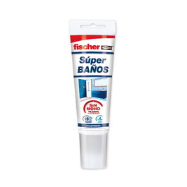 Fischer 563517 Silicona Super Baños Transparente Neutra 100 ml Apta para Mármoles y Espejos
