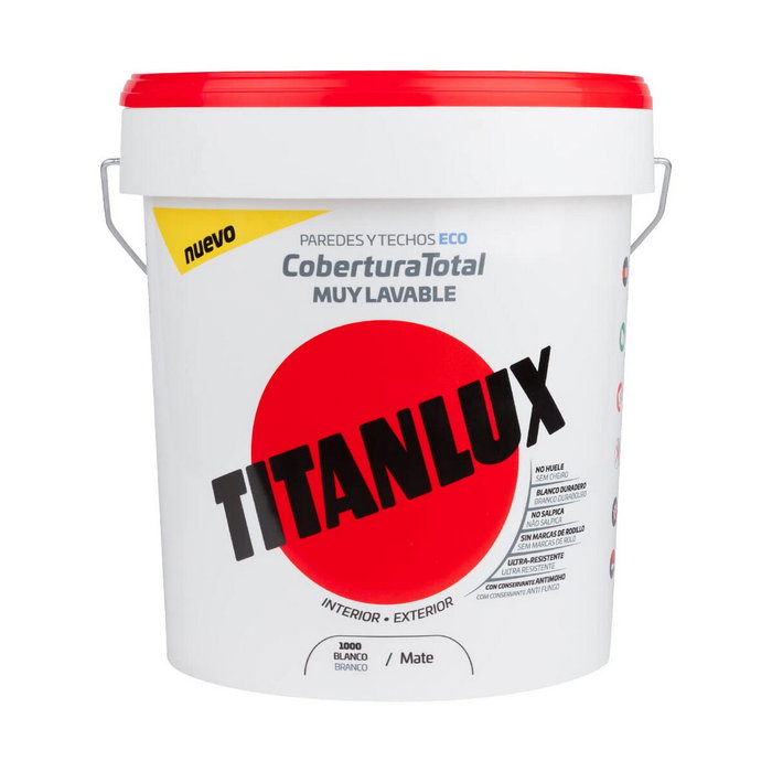 Titan Pintura plástica vinílica Veova blanco mate 4 l Titan Pintura plástica vinílica Veova blanco mate 4 l