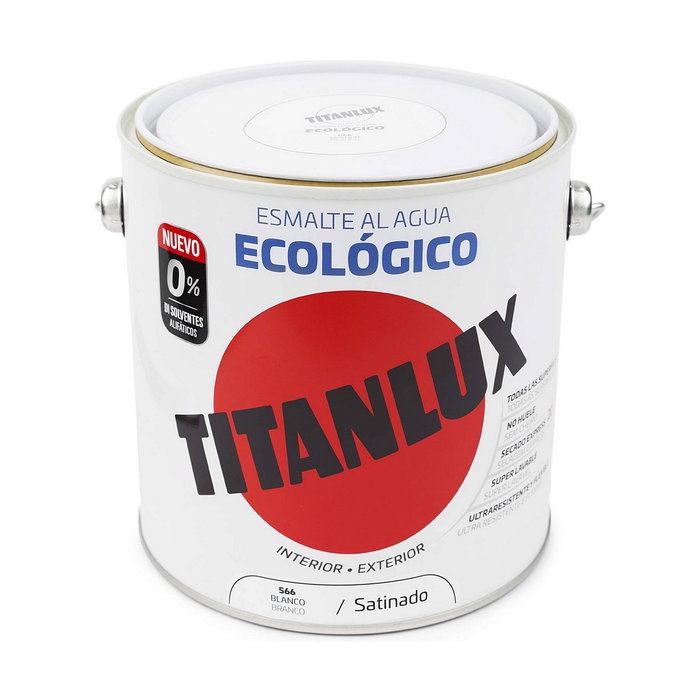Titan Esmalte ecológico al agua blanco satinado 2,5 l