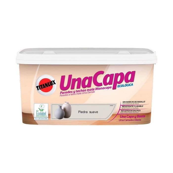 Titan Pintura Plástica Vinil-Acrílica Mate Piedra Suave 4 l Titan Pintura Plástica Vinil-Acrílica Mate Piedra Suave 4 l
