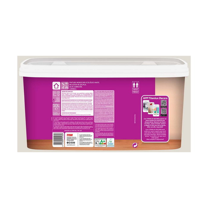 Titan Pintura Plástica Vinil-Acrílica Mate Piedra Suave 4 l Titan Pintura Plástica Vinil-Acrílica Mate Piedra Suave 4 l