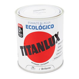Titan Esmalte Ecológico al Agua Blanco Brillante 750 ml sin Olores Máxima Resistencia Acabados Profesionales