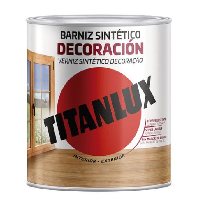 Titan Barniz Sintetico Satinado M11 750Ml Interior/Exterior Incoloro Titan Barniz Sintetico Satinado M11 750Ml Interior/Exterior Incoloro