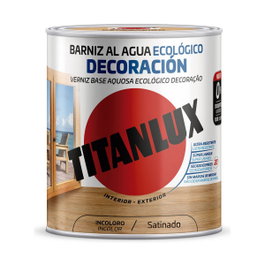 Titan Barniz al agua ecológico decoración incoloro satinado 250 ml