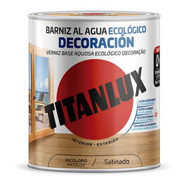 Titan Barniz al agua ecológico decoración incoloro satinado secado rápido 250 ml