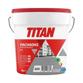 Titan Pintura plástica acrílica estirenada blanco mate 4 l