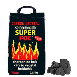 Super Foc Bolsa de carbón vegetal 2,8 kg ideal barbacoas