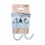Edm 2 unidades de placa con gancho colgador de hamaca 70x45mm cromo