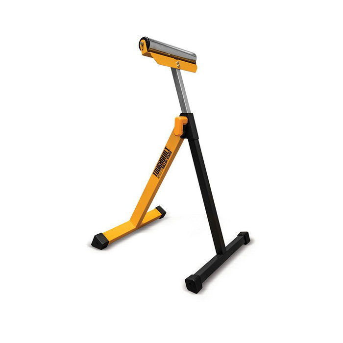 Toughbuilt Soporte de Rodillo S200 con Ajuste Rápido de Altura (69-109 cm), Marco Tubular y Rodillos de Acero Galvanizado, Plegable