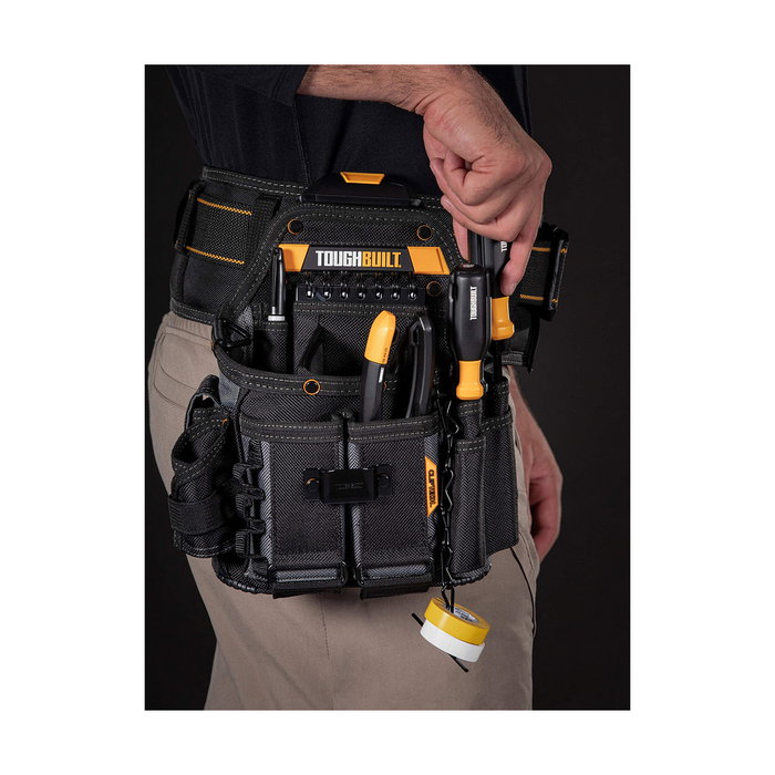 Toughbuilt Bolsa portaherramientas oficial electricista con sistema ClipTech