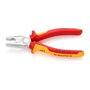 Knipex Alicates Universales VDE 200 mm, Cromado, para Corte de Alambre Blando y Duro, Materiales Planos y Redondos, Cumple EN 60900 IEC 60900