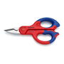 Knipex 9505155sb Tijeras de Electricista 130 x 32 x 155 mm con Filos de Corte de Precisión y Microdentado
