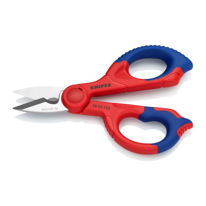 Knipex 9505155sb Tijeras de Electricista 130 x 32 x 155 mm con Filos de Corte de Precisión y Microdentado Knipex 9505155sb Tijeras de Electricista 130 x 32 x 155 mm con Filos de Corte de Precisión y Microdentado