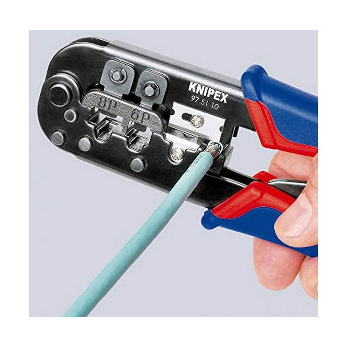 Knipex Crimpadora para conectores RJ11, RJ12 y RJ45