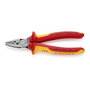 Knipex 97 78 180 Alicates para entallar punteras huecas, crimpado en 9 posiciones 0.25-16mm², acero especial, 180x56x28mm