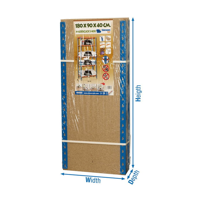 Simon Rack Estantería Maderclick 5/400 Galvanizado/Madera