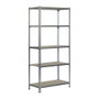 Simon Rack Estantería Metálica sin Tornillos Maderclick 5/400 Galva/Madera 5 Estantes 150kg por Nivel 1800x900x400mm