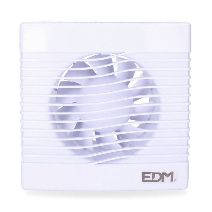 Edm Extractor de aire 15W ø10cm con temporizador regulable Blanco