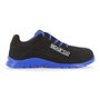 Sparco Practice 0751746 Zapato Deportivo de Seguridad Talla 46 Negro/Azul - S1P SRC, 100% Libre de Metal, Suela Flexible, Alta Transpiración