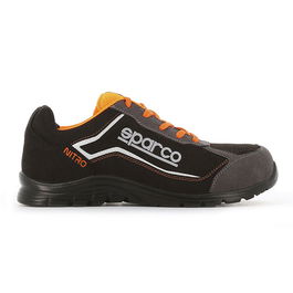 Sparco 0752248 Zapato Deportivo de Seguridad Nitro Talla 48 Negro/Gris Libre de Metal Flexible Confort Memoria Impermeable SRC S3