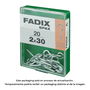 Fadix 10923298 Hembrilla abierta zincado 2,0 x 30 mm Acero 20 uds
