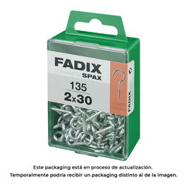 Fadix 10923304 Hembrilla Abierta Zincado 2,0 x 30 mm Caja 135 Unidades