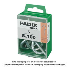 Fadix 10923410 Hembrilla Abierta Acero Zincado 5.0 x 100 mm Caja 5 Unidades