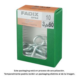 Fadix 10923144 Hembrilla cerrada zincado Acero con recubrimiento cincado 3,5 x 60 mm Caja m 10 uds