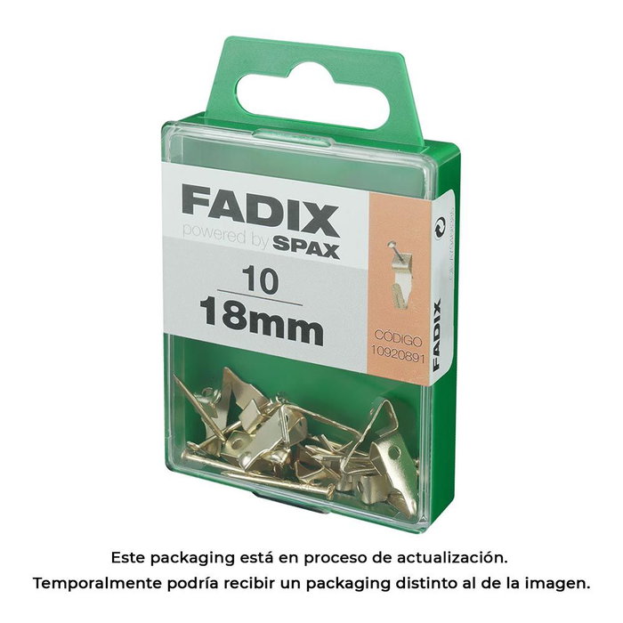 Fadix 10920891 Cuelgacuadros Hansafix Caja 10 Unidades 18 mm Fadix 10920891 Cuelgacuadros Hansafix Caja 10 Unidades 18 mm
