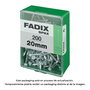 Fadix Caja de 200 Clavos de Acero CP con Cabeza Plana, Medida 2.4x20mm, Referencia 10920464