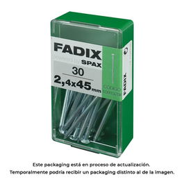Fadix 10919796 Clavo Cabeza Plana Acero 2,4x45mm Caja 30 Unidades
