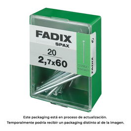 Fadix 10919871 Clavo Acero Cabeza Plana 2,7x60mm (20 Unidades)