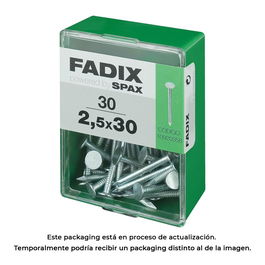 Fadix 10920358 Caja 30 unid. Clavo CP Ancha Acero 2,5x30mm