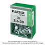 Fadix 10920358 Caja 30 unid. Clavo CP Ancha Acero 2,5x30mm