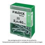 Fadix Clavo CP Ancha Acero 2,8x40mm Caja 20 Unidades 10920426